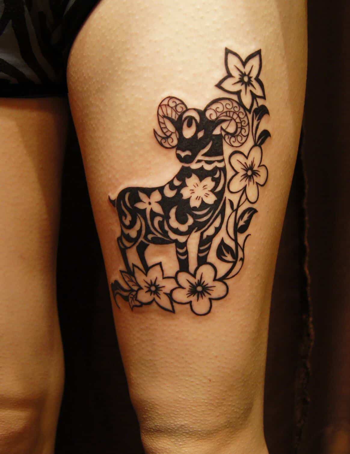 Zodiac Ram Tattoo