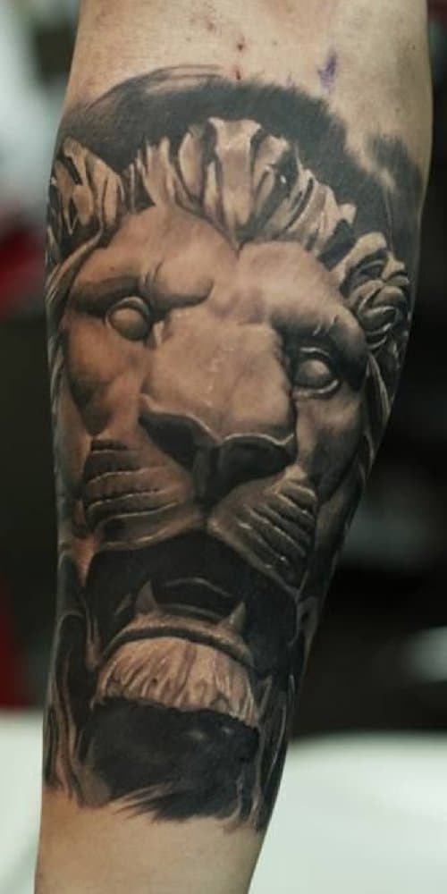 Terracotta Lion Tattoo